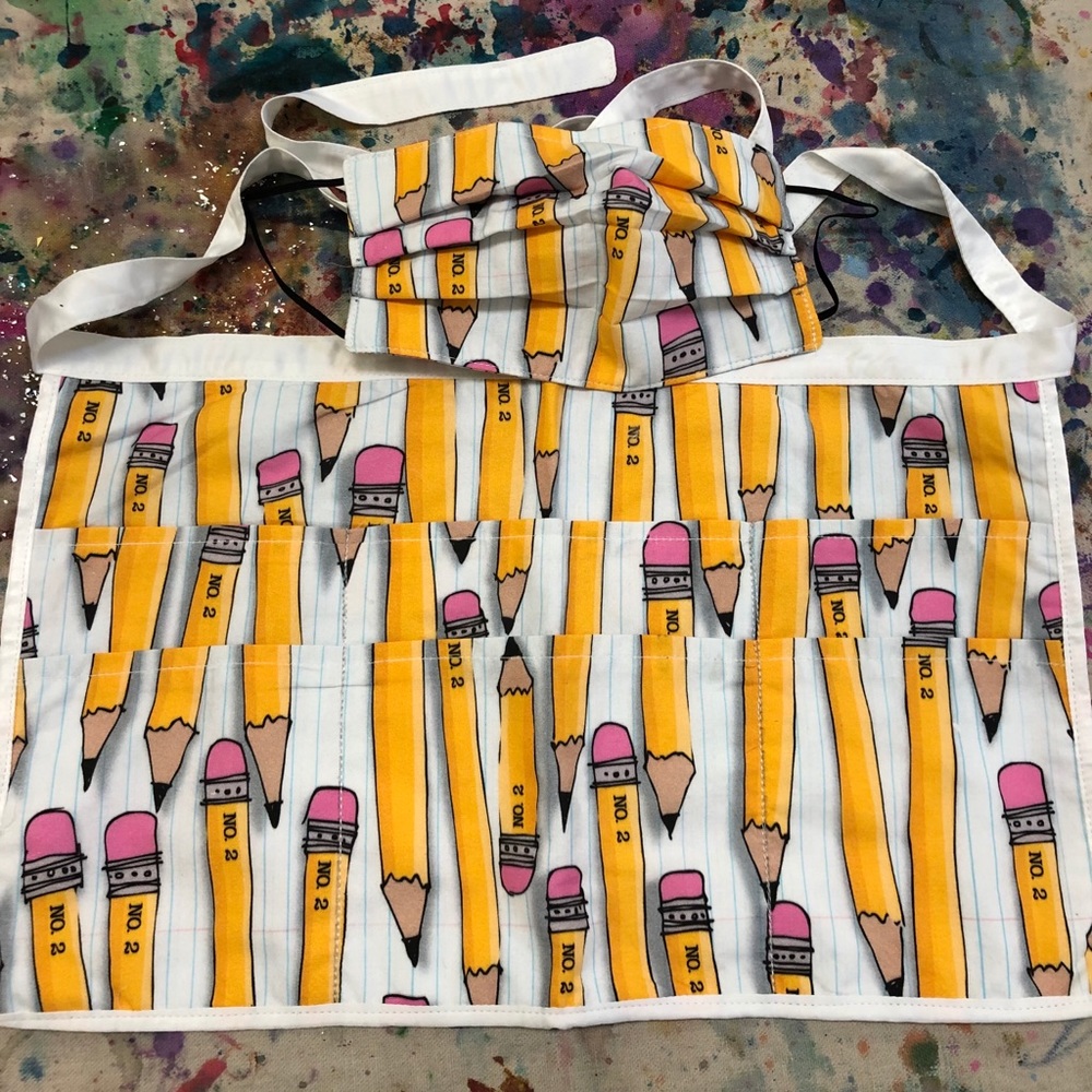 NEW Teacher Mask/Apron